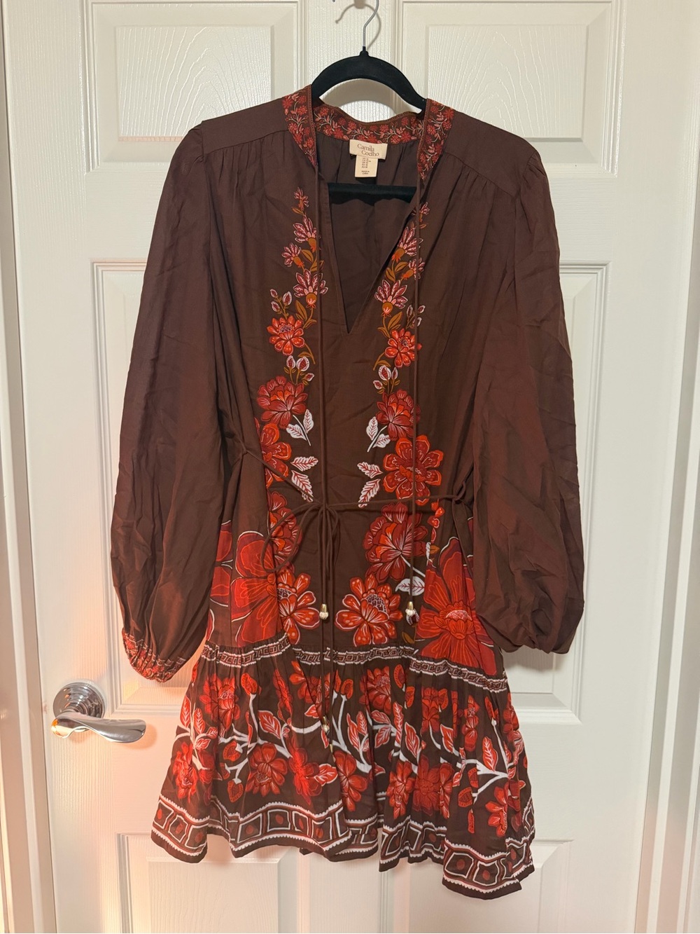 Camila Coehlo Brown Floral Dress